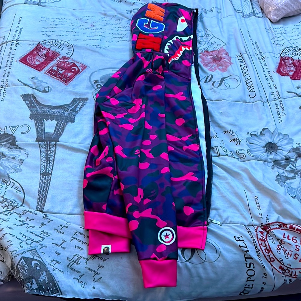 Small Bape full zip jacket lookalike.